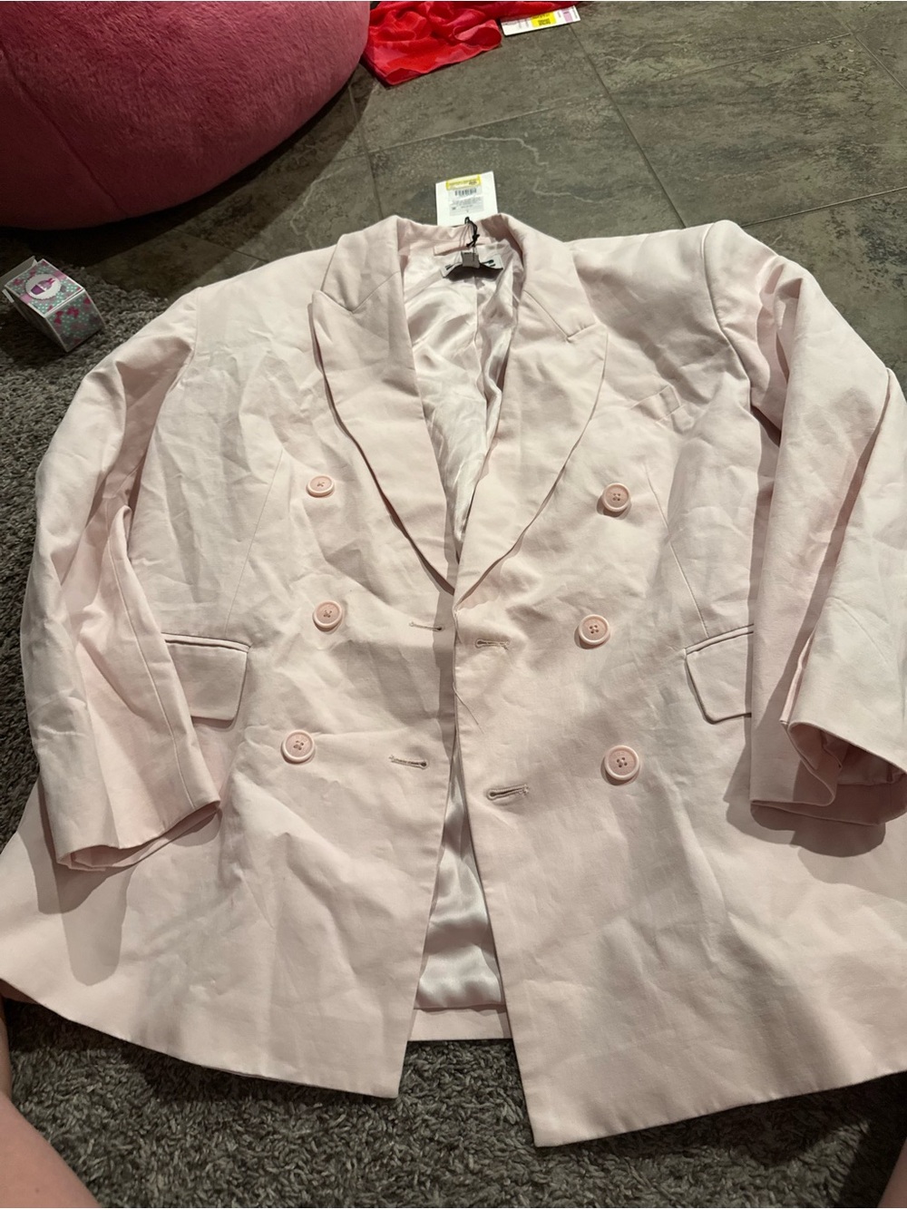 🫐”The David Blazer" in Light Pink from the KBB by Kahlana clothing line